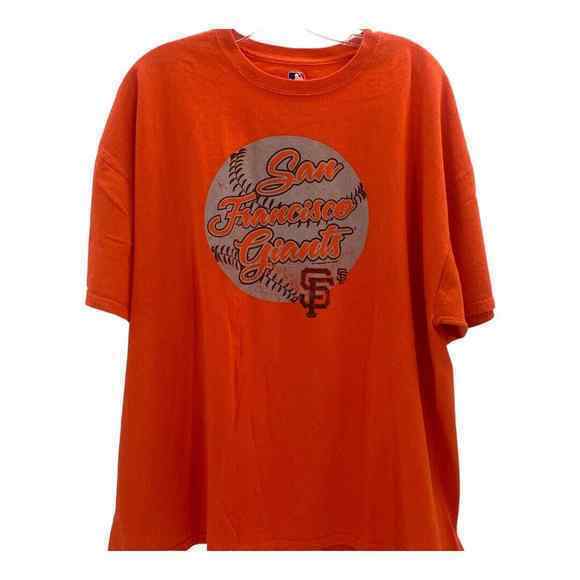 2 XL San Francisco Giants Orange Short Sleeve Cotton Tee Shirt Size 2XL‎ - Picture 1 of 11